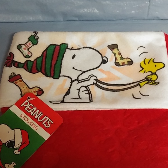 Snoopy Woodstock 16" Christmas Stocking NWT - Picture 4 of 4